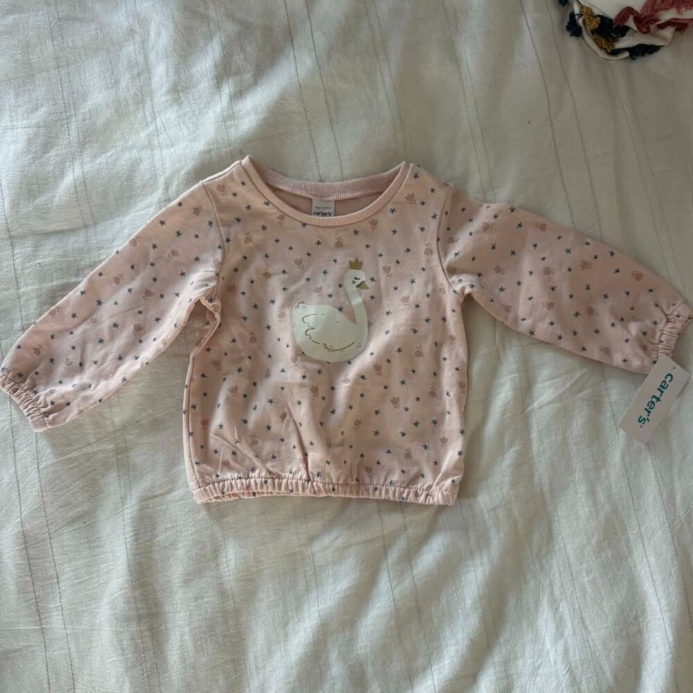 Baby Girl Swan Sweatshirt